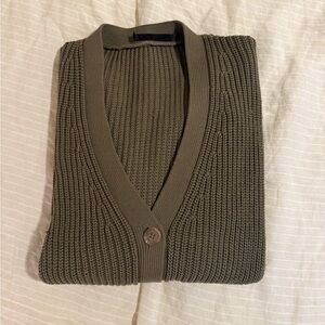 Jenni Kayne Cotton Cocoon Cardigan Sweater - GREEN